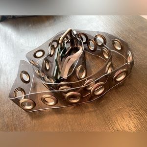 Y2k Style Translucent Grey Jelly Belt XL NWT